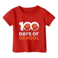 thumbnail image 1 of PMVFHDE T-Shirt pour Filles T-Shirts Graphiques Hauts d'Été Basiques pour Fille Tunique T-Shirt pour Fille Garçon et Fille Mode Décontractée Imprimé Col Rond Manches Courtes T-Shirt Haut Rouge, 12-13 Ans, 1 of 4