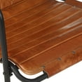 thumbnail image 5 of vidaXL Relaxing Armchair with a Footrest Brown Real Leather, 5 of 5