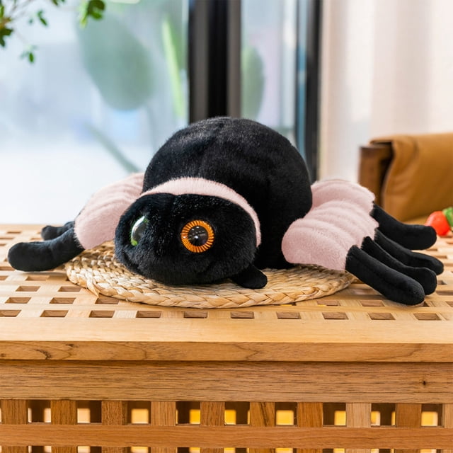 Peluche de araña de ojos grandes | Peluche suave y tierno | Adorable y extravagante araña de peluche para niños y adultos | Decoración única para el hogar | Regalo divertido para fanáticos y colecci