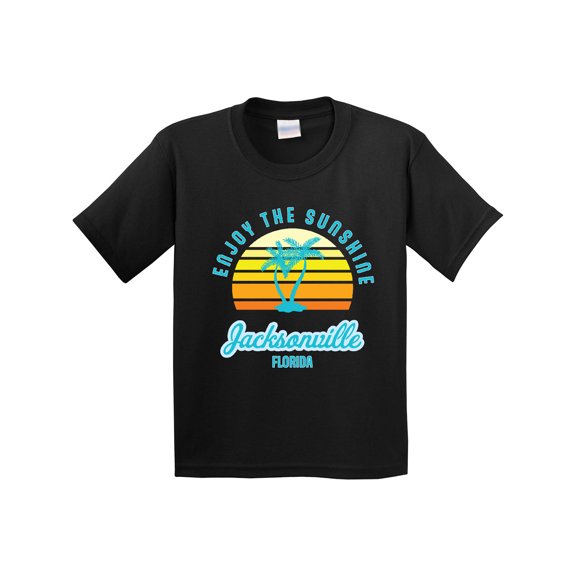 Inktastic Summer Enjoy the Sunshine Jacksonville Florida in Blue Youth T-Shirt
