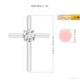 thumbnail image 3 of ANGARA Lab Grown Diamond Solitaire Cross Pendant for Women in 14K White Gold (Size-5.1mm| Color-F-G| Clarity-VS) | April Birthstone, Anniversary, Jewelry Gift for Women | Lab-Grown Diamond Necklace, 3 of 7