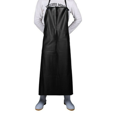 8 Inch Apron Rose - Opromo Black Heavy Duty Vinyl Waterproof Aprons, 39