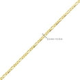 thumbnail image 2 of LOVEBLING 10K Yellow Gold 2.5mm Solid Figaro Chain Bracelet W/Lobster Lock (7"), 2 of 4