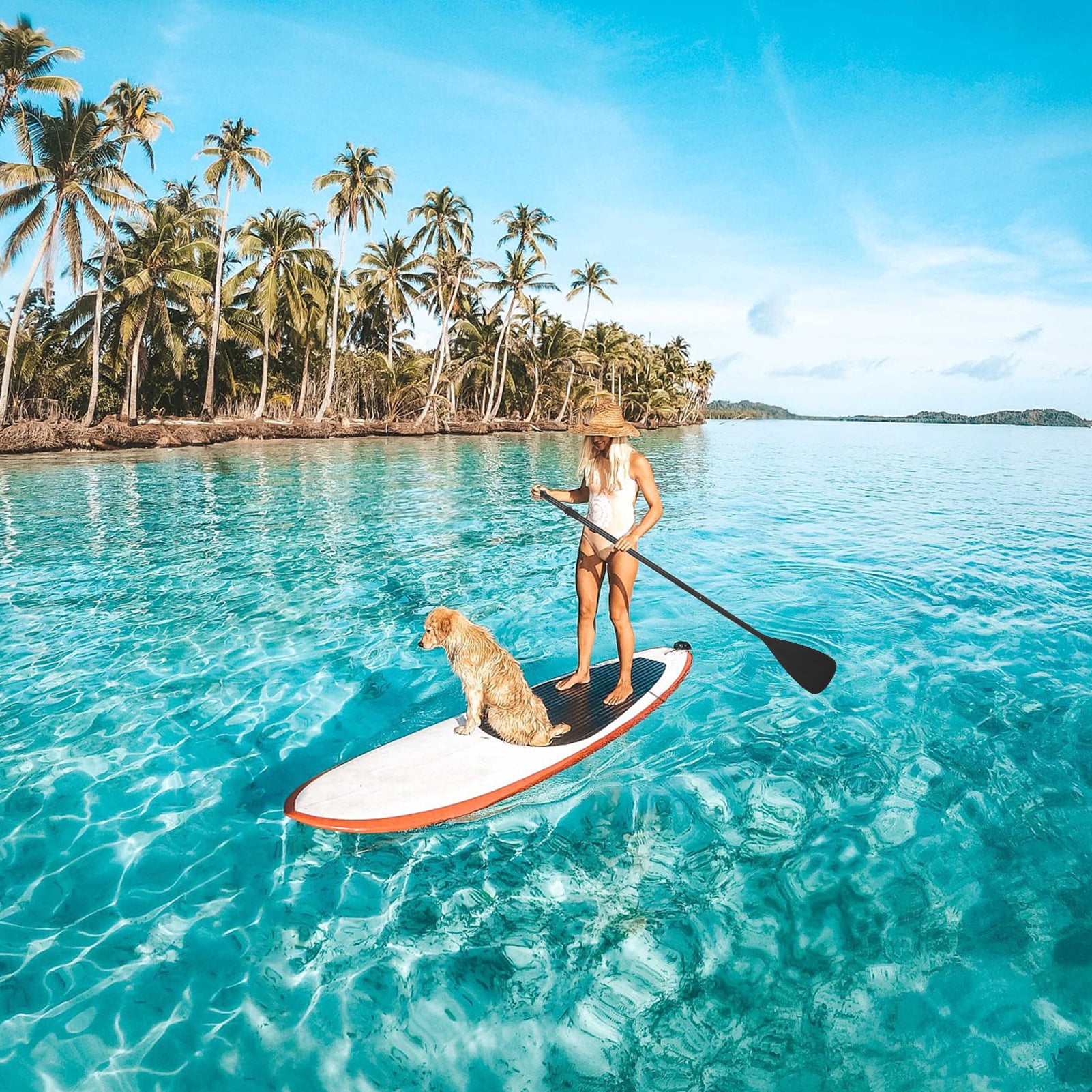 stand up paddle Paddle 3-Piece Paddle Adjustable Aluminum Stand Up Paddleboard Paddle