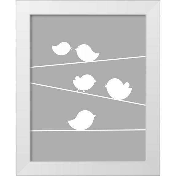 Robinson, Tamara 12x14 White Modern Wood Framed Museum Art Print Titled - Bird on a Wife II