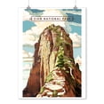 thumbnail image 2 of Zion National Park, Utah, Angels Landing, Modern Typography (9x12 Wall Art Print, Home Decor), 2 of 3