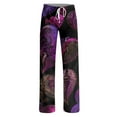 thumbnail image 6 of Women's Casual Valentine's Day Printed Pajama Pants, Flannel Sleepwear Lounge Pants for Women, Soft Comfortable Sleep Pants, Holiday Gift Pajamas,Dark Purple,2XL, 6 of 6