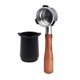 thumbnail image 2 of Portafiltro de expreso Anillos dosificadores Taza dosificadora Embudo dosificador de fácil de limpiar Reemplazo antideslizante Manos Vaso Dosificador Negro Macarena Portafiltro de Café, 2 of 8
