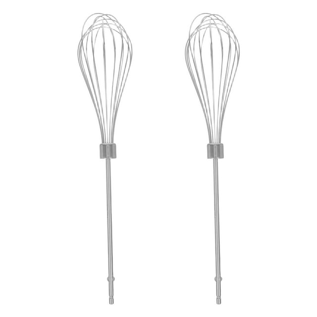 2 batidores de huevos: batidores de acero inoxidable de 12 hilos para batidoras eléctricas de mano. Repuestos para cocina y uso comercial.