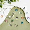 thumbnail image 5 of 24Pcs 6 Colors PVD Vacuum Plating Non-magnetic Synthetic Hematite Linking Rings Donut Mixed Color 14x4mm Inner Diameter: 8.5mm 4pcs/color, 5 of 6
