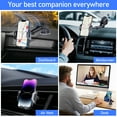 thumbnail image 3 of Huryfox Universal Phone Mount For Car- Cell Phone Stand Car Phone Holder for Dashboard/Windshield/Air Vent Car Accessories for iPhone & Android Phone/ Thanksgiving Christmas Gift, 3 of 8