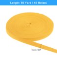 thumbnail image 2 of 50 Yards Cotton Twill Tape,15mm Herringbone Webbing Ribbon Bias Binding Tapes Dark Yellow, 2 of 7