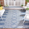 thumbnail image 2 of SAFAVIEH Courtyard Fowler Geometric Indoor/Outdoor Area Rug, Navy/Grey, 8' x 11', 2 of 10