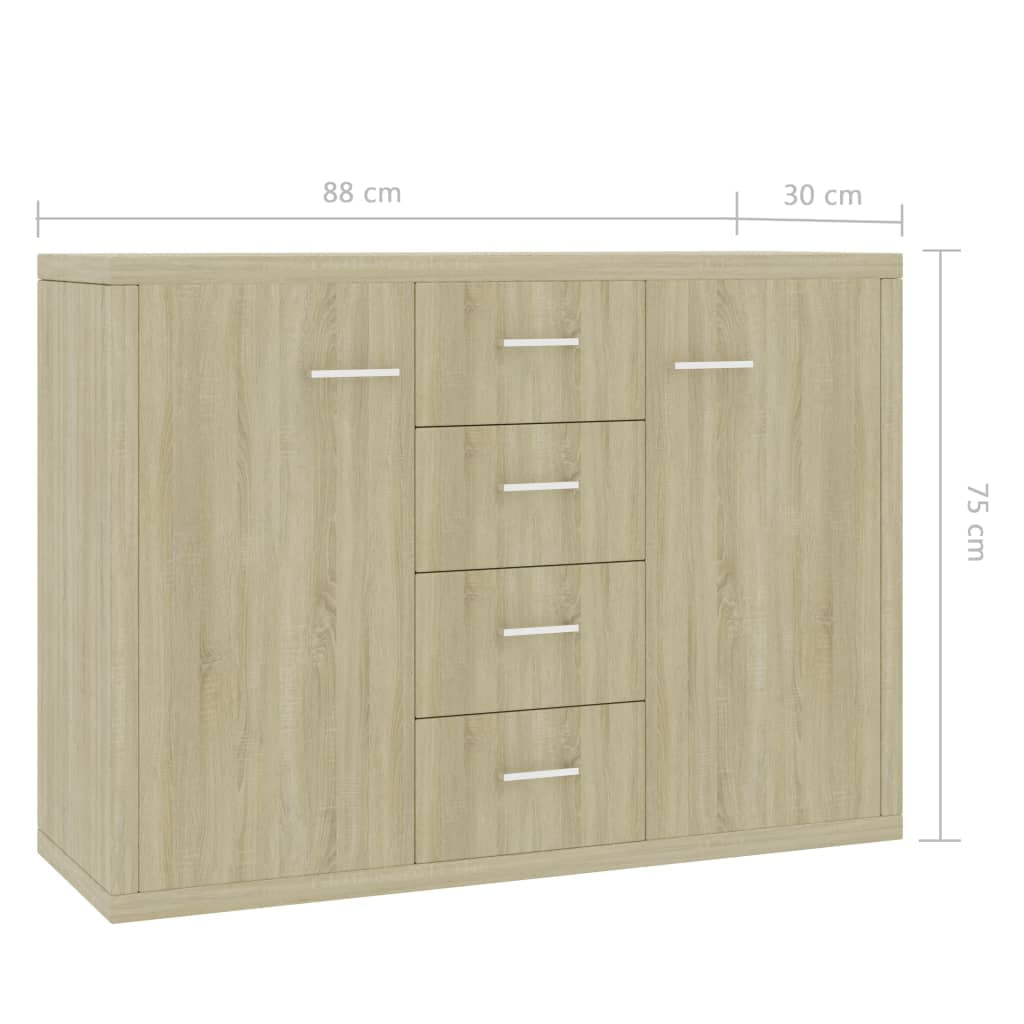 Lowestbest Buffet Sideboard, Bathroom Cabinet Storage Cabinet with Two Doors and Four Draws, Wood Color Lowestbest Buffet Sideboard, Bathroom Cabinet Storage Cabinet with Two Doors and Four Draws, Wood Color