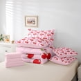 thumbnail image 6 of Feelyou Kawaii Pink Cherry Bedding Comforter Set 7pcs, Princess Cartoon Full Bedding Set, 6 of 8