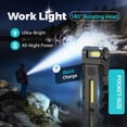 thumbnail image 5 of Chiclom LED Work Light – 180° Rotating Head Flashlight, Dual Beam, Magnetic Base, USB C Rechargeable, Pocket-Sized(1pc), 5 of 8