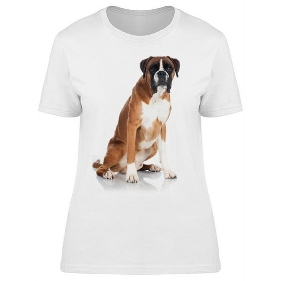 Boxer Dog Ready For Photo T-Shirt Women -Image by Shutterstock, Female Small
