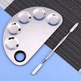 thumbnail image 4 of Paleta de maquillaje cuadrada de acero inoxidable, juego de herramientas de maquillaje para maquilladores, 4 of 5