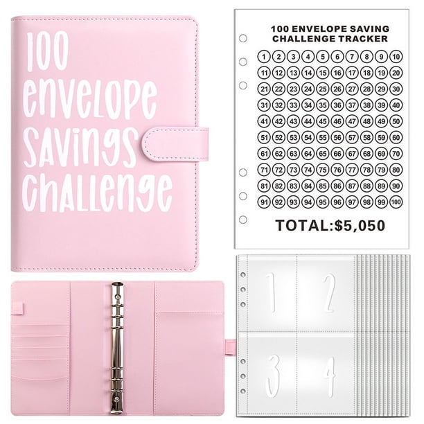100 EnvelopeChallenge 100 Days Couples Challenge Ahorrar dinero Libro para ahorrar Libro para ahorrar de hojas sueltas
