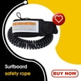 thumbnail image 4 of Sonducket Tabla de surf giratoria de acero inoxidable, correa de tobillo, pies seguros suaves, cuerda de surf, correas de seguridad TPE, Deportes acuáticos, 4 of 6