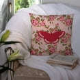 thumbnail image 3 of Butterfly Shabby Chic Pink Roses  Fabric Decorative Pillow, 3 of 4