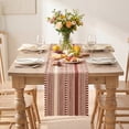 thumbnail image 2 of Sm:)e Wheat Ear Red Farmhouse Woven Table Runner 12x120 Inch, Seasonal Holiday Rustic Kitchen Dining Table Decoration for Home Party Decor, 2 of 8
