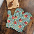 thumbnail image 5 of Pioneer Flower Floral Print Pattern Oven Mitt 2-Pack Set, Heat Resistant Kitchen Gloves, 7.7" X 12", 5 of 6