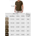 thumbnail image 4 of Demotime Men's Henley Shirts Short Sleeves Round Neck Casual Basic Shirt Summer Solid Color Lightweight Button T Shirts Army Green L Tops, 4 of 6