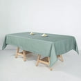 thumbnail image 3 of BalsaCircle 60" x 102" Dusty Blue Rectangular Premium Polyester Faux Burlap Tablecloth, 3 of 8
