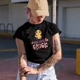 thumbnail image 2 of Retro One Cute Chick, Chicken Art Merch Gift, Black T-Shirt, Large, 2 of 5