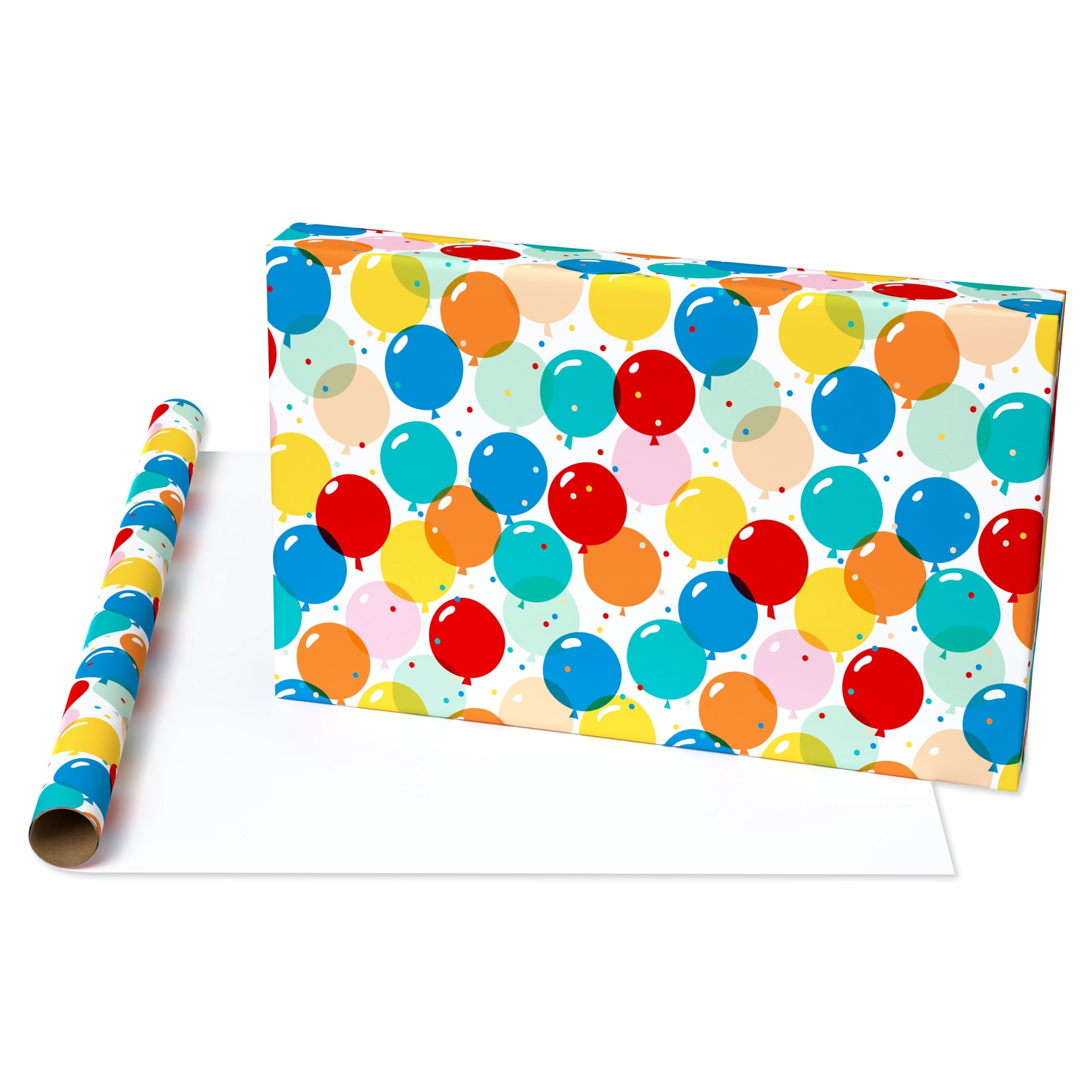 American Greetings 30 in. x 96 in. Birthday Wrapping Paper, Colorful Balloons (1-Roll, 20 Sq. ft.)