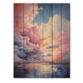 thumbnail image 3 of Designart "Clouds curious Cloudscape Playful" Landscape & Nature Print on Natural Pine Wood, 3 of 5