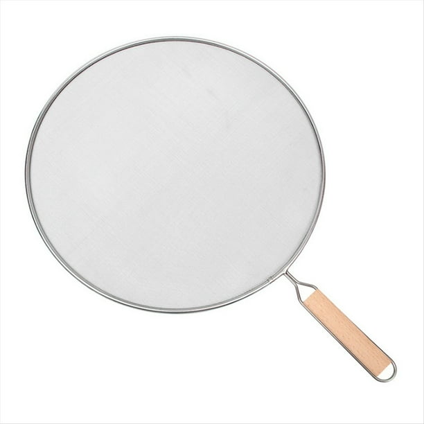 Cocinar Freír Protector Antisalpicaduras de Acero Inoxidable Red de Aceite Pantalla Salpicaduras de Grasa Protector de para Sartén Cubierta Salpicaduras 33 cm