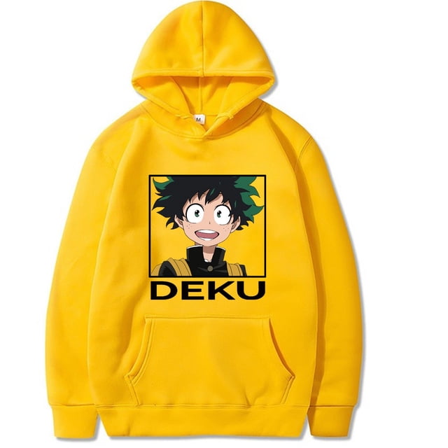 my hero academia deku sudadera con capucha de manga larga suelta anime tela