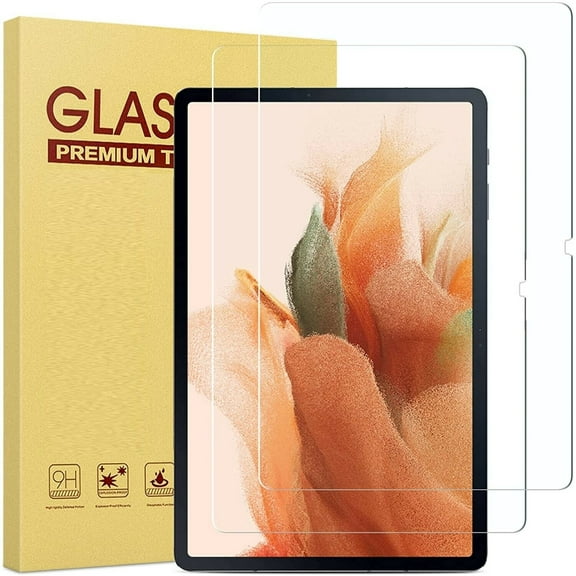 [2 Pack] Epicgadget Screen Protector For Samsung Galaxy Tab S8  (2022) / Galaxy Tab S7 FE 12.4 inch /Galaxy Tab S7  Plus 12.4" Tempered Glass Screen Protector S Pen Compatible Anti-Scratch Bubble Free