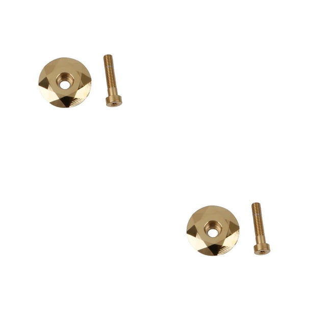 Eigraketly Cubierta de rodamiento CNC para bicicleta de montaña, tazón de carretera, vástagos profesionales, tapas compactas, tubo de auricular Oro 2piezas