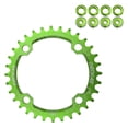 thumbnail image 2 of Advancent Juego de bielas para bicicleta, placa de disco de dientes, pernos anchos de 32 T, juego de cadenas de aluminio con orificio, piezas de Type2 NO2, 2 of 6