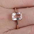 thumbnail image 6 of 4 Carat 10mm Cushion Pink Solitaire Morganite Engagement Ring Diamond Moissanite 10K rose gold, 6 of 6