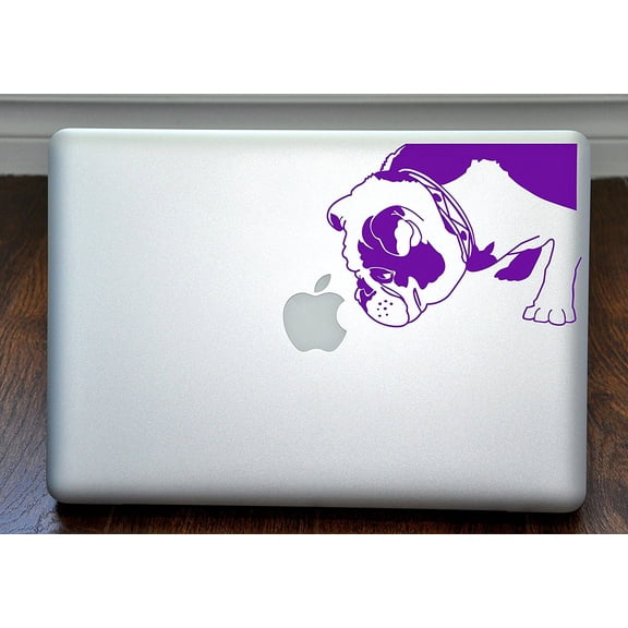 Brit the English Bulldog Purple Decal for 13" Macbook
