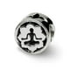 Perles de Réflexion QRS332 Perle de Lotus de Yoga en Argent Sterling - Antiqued – image 1 sur 1