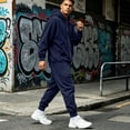 thumbnail image 5 of HAJWOH Sweatsuits for Mens Full Zip Drawstring Casual Hooded and sweatpants with Pockets Running Jogging Sport Comfort Suit, 5 of 5
