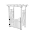 thumbnail image 2 of Vita Fairfield  86.5" White Vinyl Arbor  with Gate, 2 of 5
