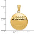 thumbnail image 4 of 14k Yellow Gold Polished Baseball Charm Pendant, 4 of 4