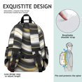 thumbnail image 5 of Black and Gold Marble Pattern Cute School Backpack Bag for School with Padded Back and Adjustable Shoulder Straps 15.25"x11.5"x5.25", 5 of 5