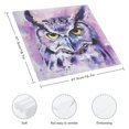 thumbnail image 3 of WYYP Owl Watercolor Art Polyester Cloth Napkins for Farmhouse Party Dining Table Decor 6 PCS, 3 of 7