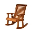 thumbnail image 3 of Amish Casual Heavy Duty Roll Back Wooden Outdoor Rocking Chair, Unfinished, 3 of 10