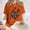 Orange(New), variant on Women's Floral Pattern Short Sleeve Round Neck Drop Shoulder Sleeve T Shirt Comfortable Top