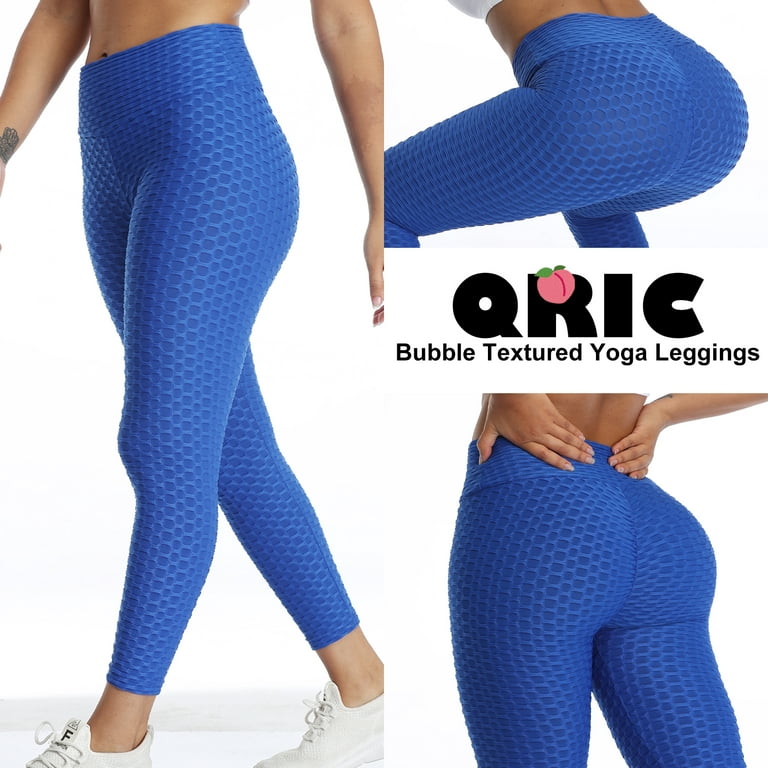 QRIC High Waist Butt Lifting Anti Cellulite Workout Leggings for Women Yoga  Pants Tummy Control Leggings Tight 