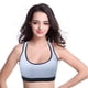 thumbnail image 4 of Mujer Yoga Fitness Stretch Entrenamiento Camiseta sin mangas Sin costuras Racerback Acolchado Sujetador deportivo (Blanco L), 4 of 4