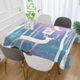 thumbnail image 2 of Yayeee Tablecloths 60" x 60" Rectangle Wrinkle Resistant Party Table Cover, Purple Night Deer, 2 of 8